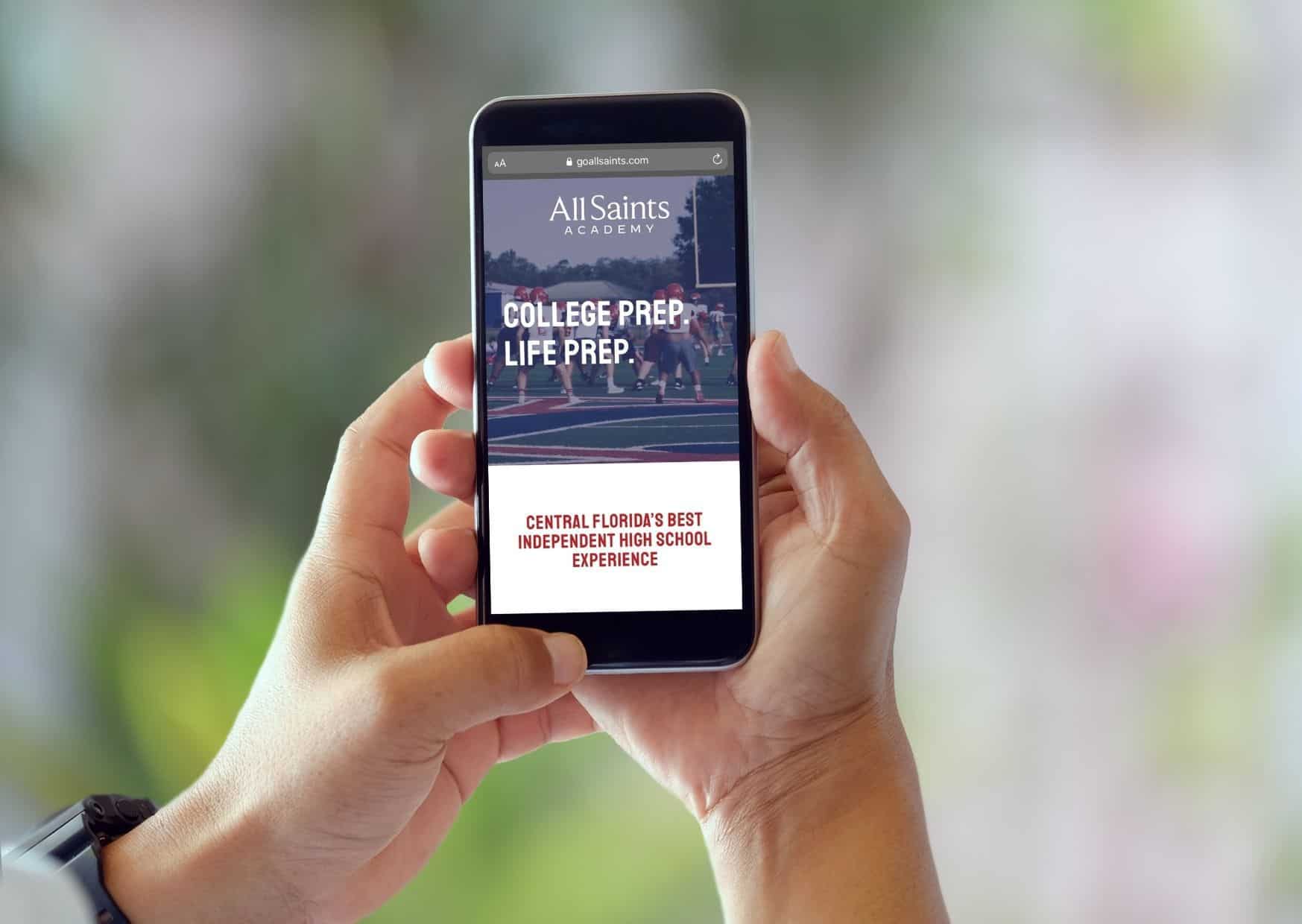 Mobile-Friendly Microsite for All Saints Academy