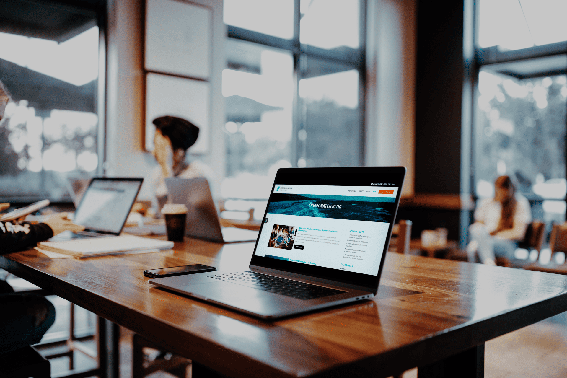 Business Blog On Laptop Screen